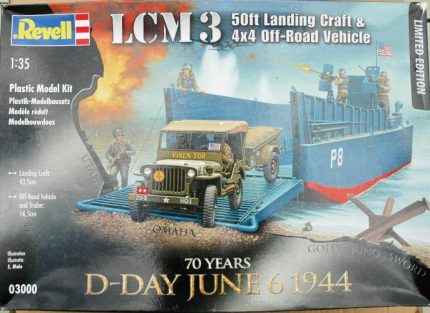 REVELL LCM 3 50FT LANDING CRAFT & 4*4 OFF-ROAD VEHICLE