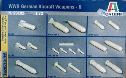ITALERI WWII GERMAN AIRCRAFT WEAPONS - II