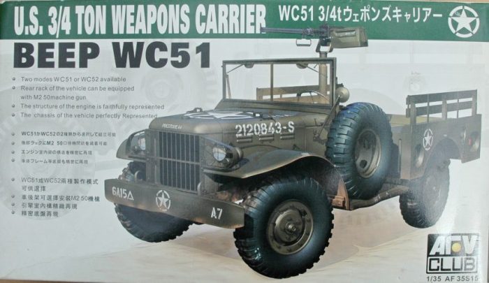AFV CLUB U.S. 3/4 TON WEAPONS CARRIER BEEP WC51