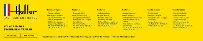 HELLER 57704 VOLVO F12-20 & TIMBER SEMI TRAILER – Image 4