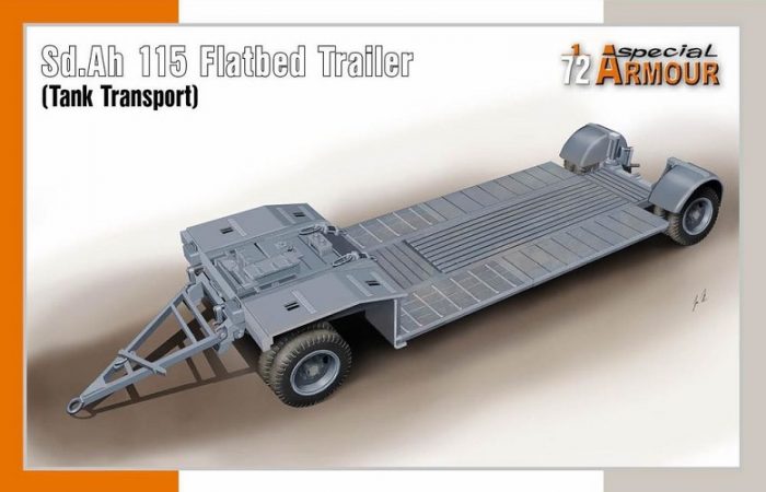SPECIAL ARMOUR SD.AH 115 FLATBED TRAILER (TANK TRANSPORT)