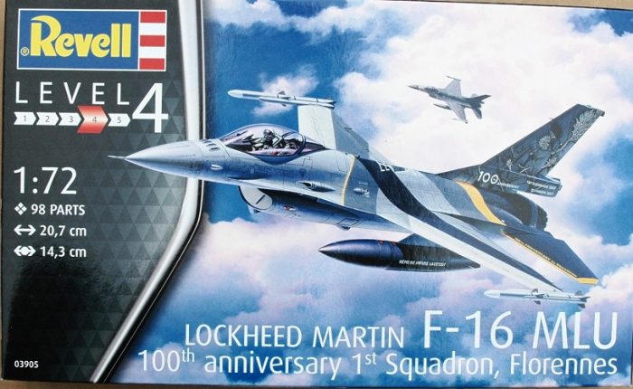 REVELL LOCKHEED MARTIN F-16 MLU 100TH ANNIVERSARY 1ST SQUADRON FLORENNES
