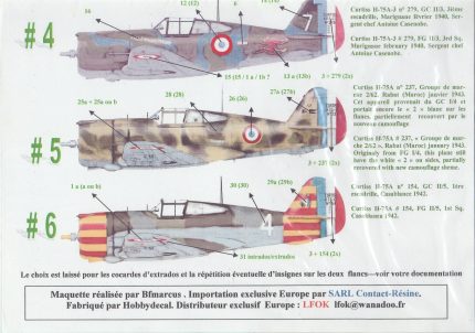 CONTACT RESINE LE CURTISS H-75 DECALQUES