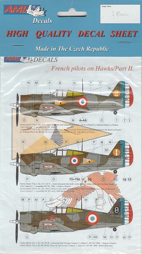 DECALCOMANIES AML 4804 FRENCH PILOTS ON HAWKS PART II
