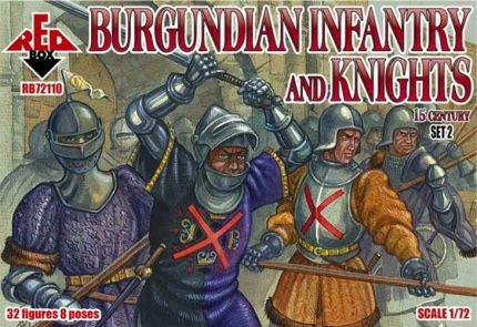 RED BOX RB72110 BURGUNDIAN INFANTRY AND KNIGHTS SET 2