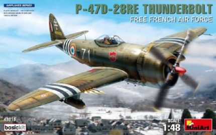 MINIART 4805 P-47D-28RE THUNDERBOLT FREE FRENCH AIR FORCE