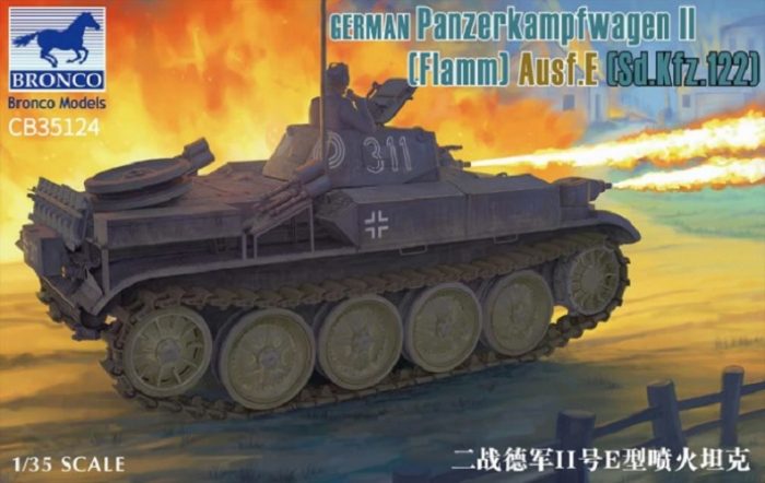 BRONCO MODELS CB35124 GERMAN PANZERKAMPFWAGEN II FLAMM AUSF.E SD.KFZ.122