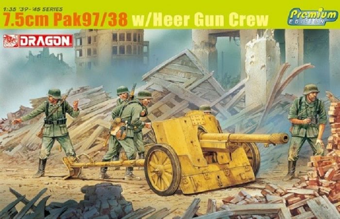 DRAGON 6445 7.5CM PAK 97/38 W/HEER GUN CREW