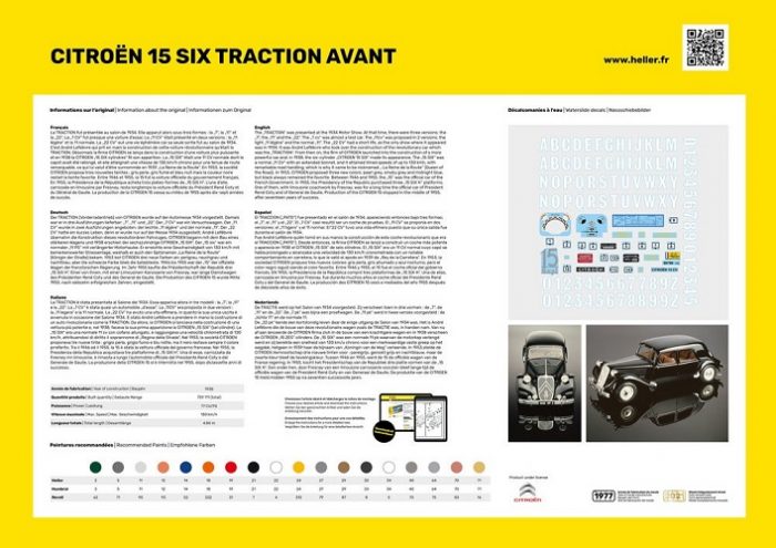 HELLER 80799 CITROEN 15 SIX TRACTION AVANT – Image 3