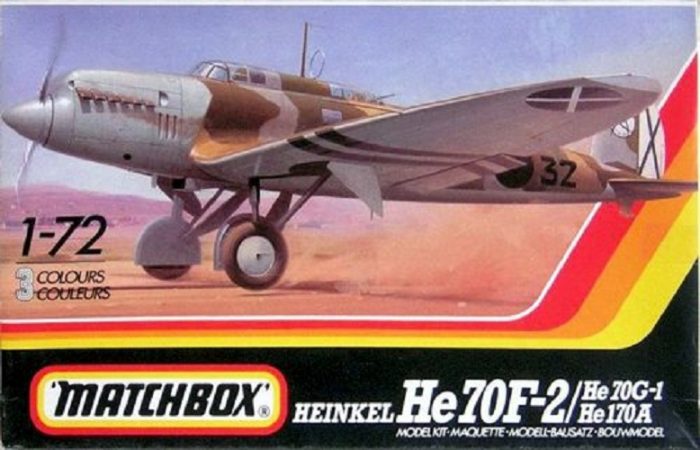 MATCHBOX PK-132 HEINKEL HE70F-2 HE 70G-1 HE170A