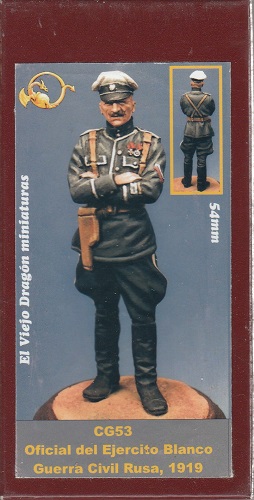 EL VIEJO DRAGON CG53 OFFICIAL DEL EJERCITO BLANCO GUERRA CIVIL RUSA 1919