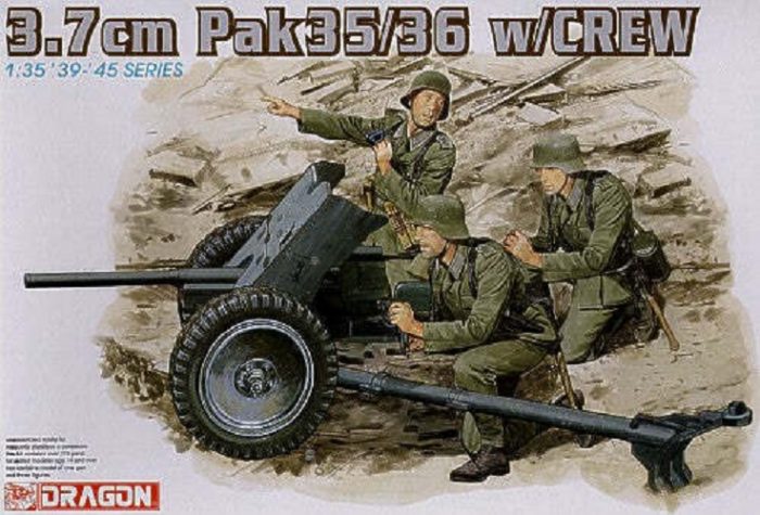 DRAGON 6152 3.7CM PAK35/36 W/CREW