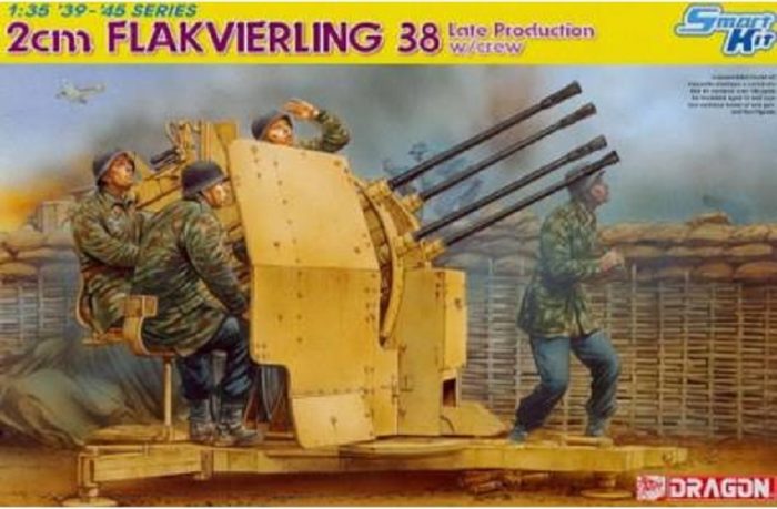DRAGON 6547 2CM FLAKVIERLING 38 LATE PRODUCTION W/CREW