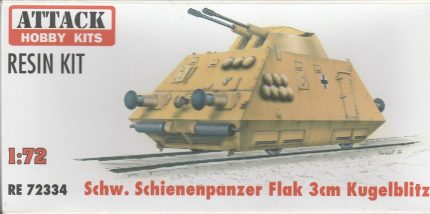 ATTACK HOBBY KITS RE72334 SCW. SCHIENENPANZER FLAK 3CM KUGELBLITZ