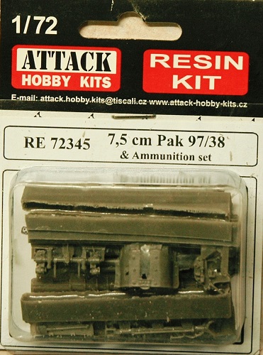 ATTACK HOBBY KITS RE72345 7.5 CM PAK 97/38 & AMMUNITION SET