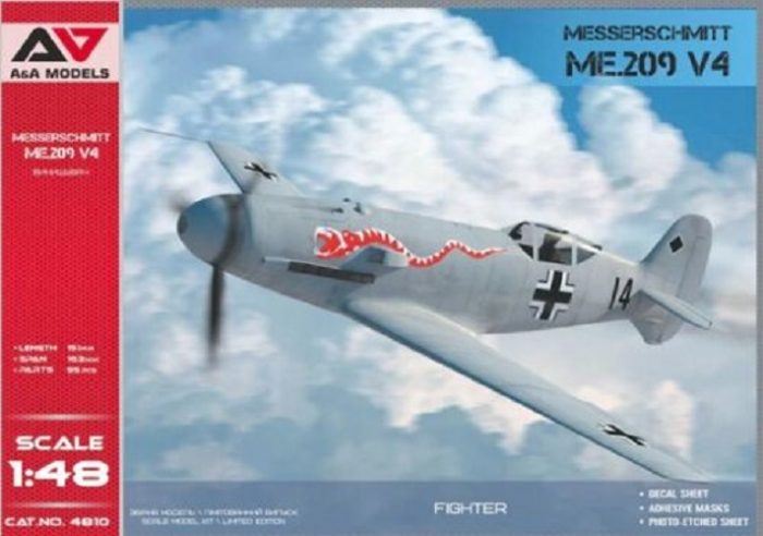 A&A MODELS 4810 MESSERSCHMITT ME.209 V4 FIGHTER