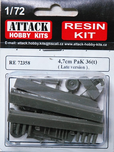 ATTACK HOBBY KITS RE72358 4.7CM PAK 36 T LATE VERSION