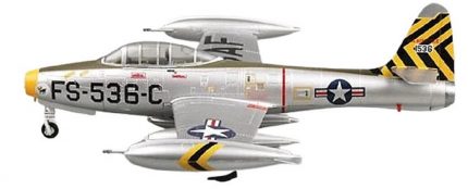 EASY MODEL WINGED ACE 37106 F-84E THUNDERJET F-84E-25 ASSIGNED TO THE 8TH FIGHTER BOMBER SQUADRON