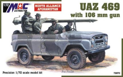 MAC DISTRIBUTION 72072 UAZ 469 WITH 106 MM GUN NORTH ALLIANCE AFGHANISTAN