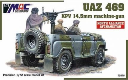 MAC DISTRIBUTION 72078 UAZ 469 KPV 14.5MM MACHINE GUN NORTH ALLIANCE AFGHANISTAN