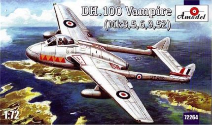 AMODEL 72264 DH.100 VAMPIRE MK3,5,6,9,52