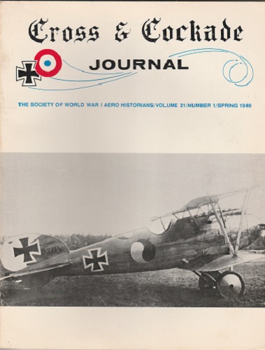 CROSS & COCKADE JOURNAL VOLUME 21 NUMBER 1