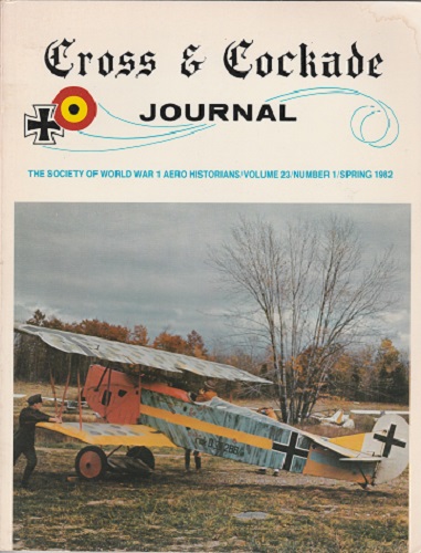 CROSS & COCKADE JOURNAL VOLUME 23 NUMBER 1