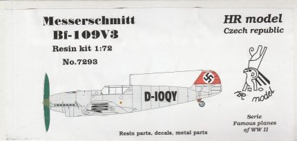 HR MODEL 7293 MESSERSCHMITT BF-109V3