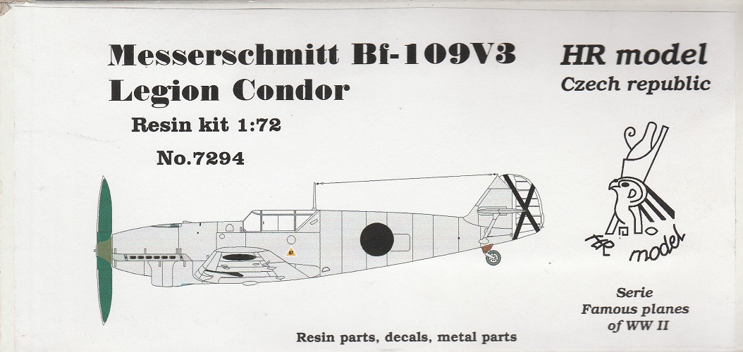 HR MODEL 7294 MESSERSCHMITT BF-109V3 LEGION CONDOR