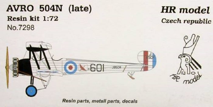 HR MODEL 7298 AVRO 504N LATE