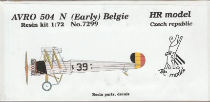 HR MODEL 7299 AVRO 504 N EARLY BELGIE