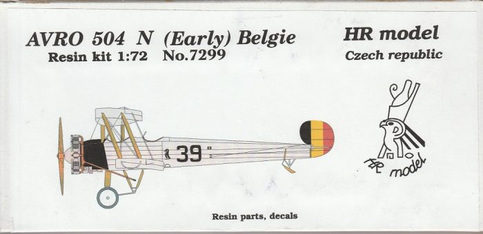 HR MODEL 7299 AVRO 504 N EARLY BELGIE