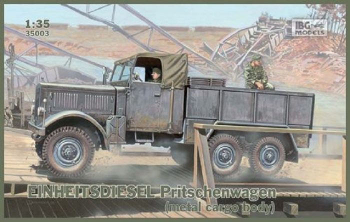 IBG MODELS 35003 EINHEITSDIESEL PRITSCHENWAGEN METAL CARGO BODY