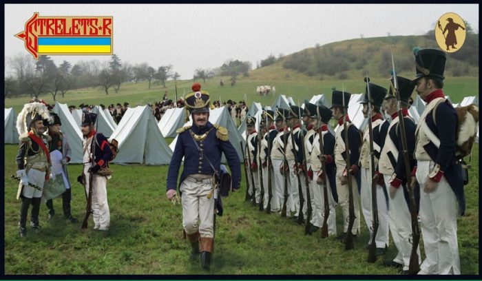STRELETS*R 980222 FRENCH INFANTREY IN SUMMER UNIFORM STANDING ORDER ARMS