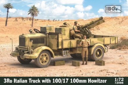 IBG MODELS 72098 3RO ITALIAN TRUCK WITH 100/17 100MM HOWITZER