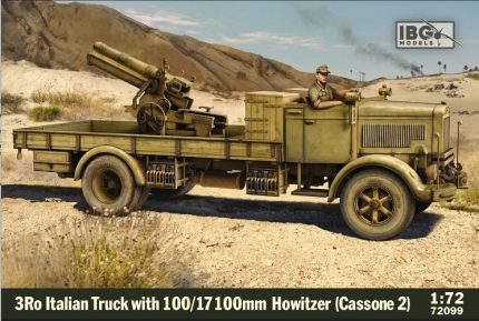 IBG MODELS 72099 3RO ITALIAN TRUCK WITH 100/17 100MM HOWITZER CASSONE 2