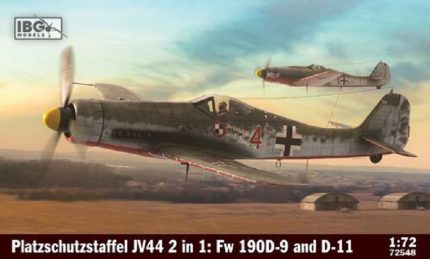 IBG MODELS 72548 PLATZSCHUTZSTAFFEL JV44 2 IN 1 : FW 190D-9 AND D-11