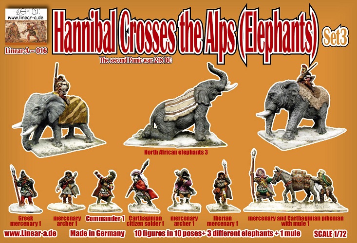 LINEAR-A 016 HANNIBAL CROSSES THE ALPS ELEPHANTS SET 3 – Image 3