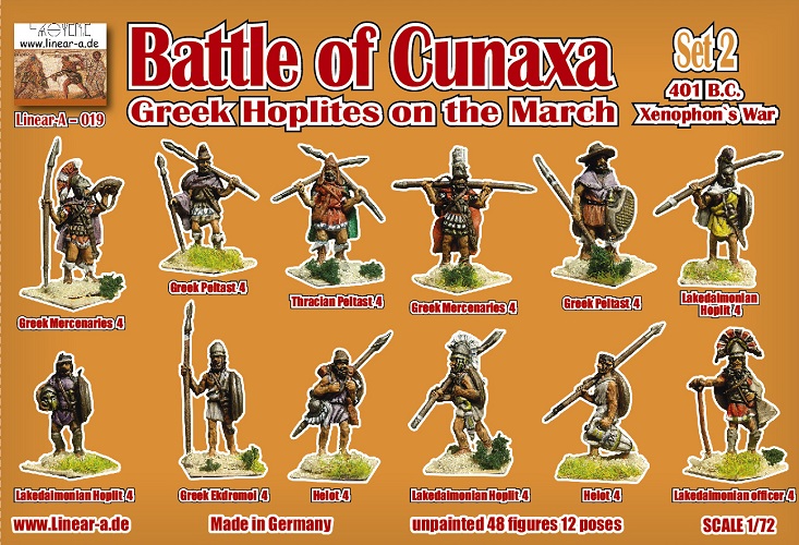 LINEAR-A 019 BATTLE OF CUNAXA GREEK HOPLITES ON THE MARCH 401 B.C. XENOPHON'S WAR SET 2 – Image 3