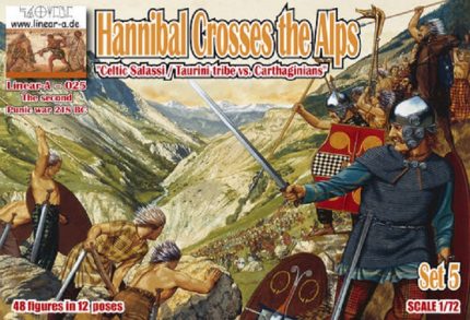 LINEAR-A 025 HANNIBAL CROSSES SET 5 CELTIC SALASSI / TAURINI TRIBE VS. CARTHAGINIANS