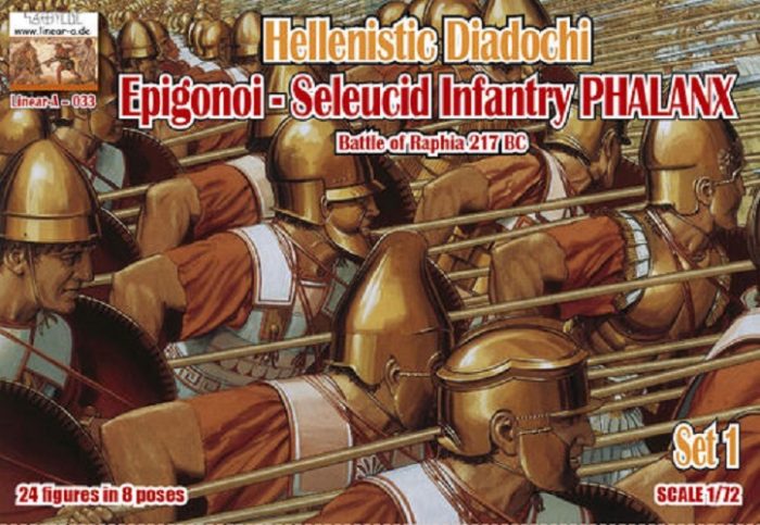 LINEAR-A 033 HELLENISTIC DIADOCHI EPIGONOI-SELEUCID INFANTRY PHALANX BATTLE OF RAPHIA 217 BC
