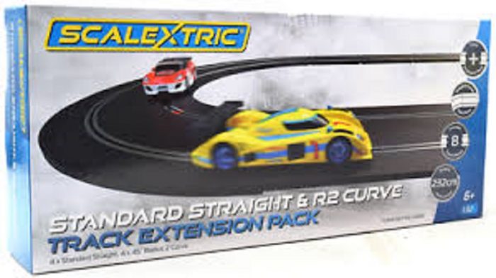 SCALEXTRIC C8198 TRACK EXTENSION PACK STANDARD STRAIGHT & R2 CURVES