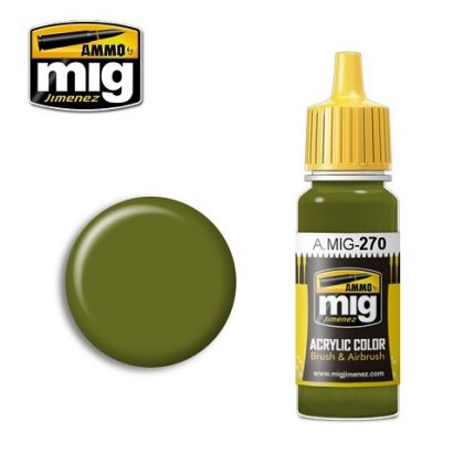 AMMO A.MIG-0270 MITSUBISHI INTERIOR GREEN ACRYLIC COLOR