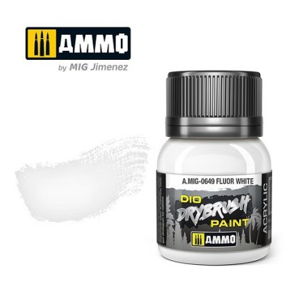 AMMO A.MIG-0649 DIO DRYBRUSH FLUOR WHITE