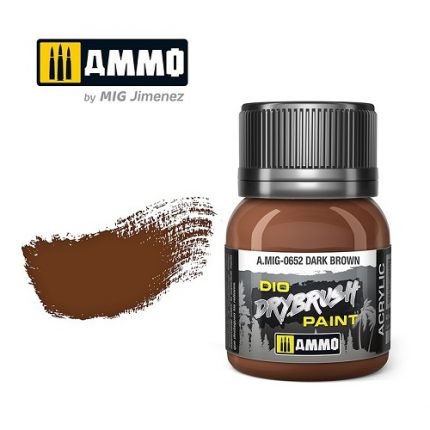 AMMO A.MIG-0652 DIO DRYBRUSH DARK BROWN