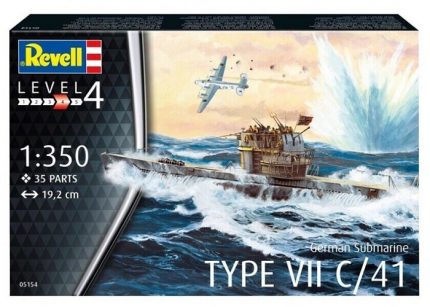 REVELL 05154 GERMN SUBMARINE TYPE VII C/41