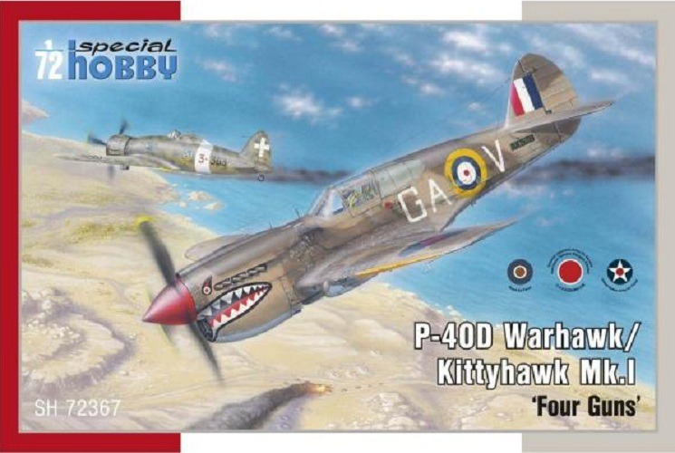 SPECIAL HOBBY SH72367 P-40D WARHAWK/KITTYHAWK MK.I FOUR GUNS
