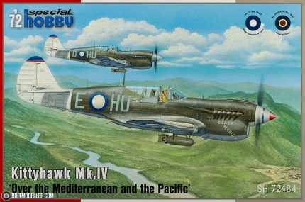 SPECIAL HOBBY SH72484 KITTYHAWK MK.IV OVER THE MEDITERRANEAN AND THE PACIFIC