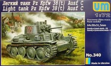 UM UNI MODELS 340 PZ.KPFW.38 T AUSF.C LIGHT TANK