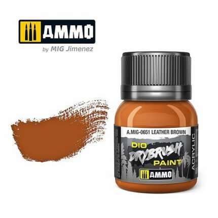 AMMO A.MIG-0651 DIO DRYBRUSH LEATHER BROWN